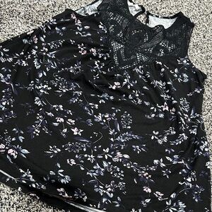 Maurices Black Lace Detail Top